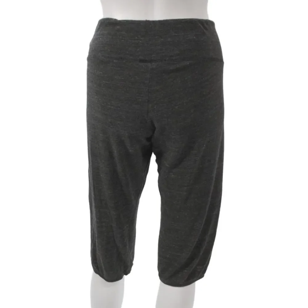 Haute Hippie Womens Gray Drawstring Capri Pants Size M